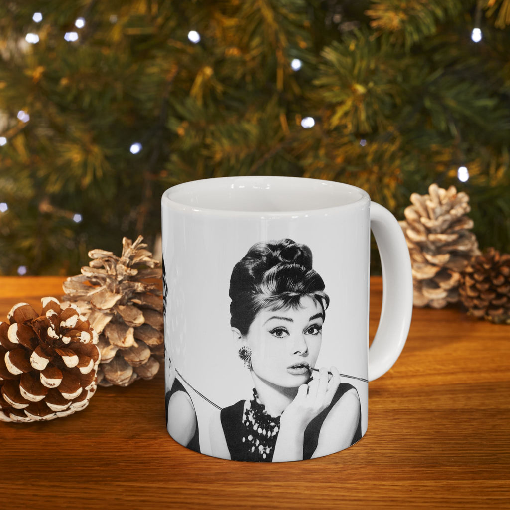 Audrey Hepburn Classic Movie 11oz Coffee Mug | Vintage Hollywood Retro Glam
