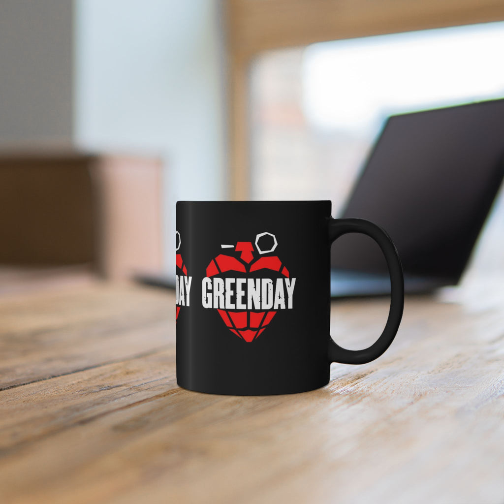 Green Day 11oz Ceramic Coffee Black Mug | Punk Rock Coffee Cup
