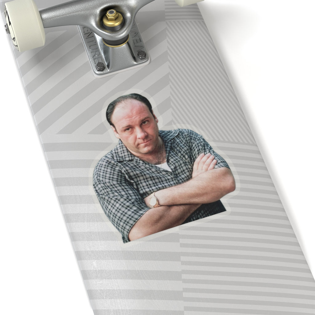 Tony Soprano Inspired Custom Sticker | Classic Side-Eye Mafia Boss Look (4 Sizes)