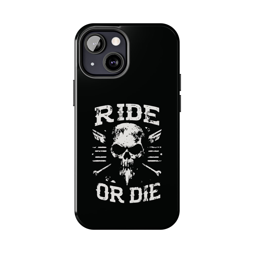 Ride or Die Skull Tough Phone Case | Biker Skull Graphic Phone Case