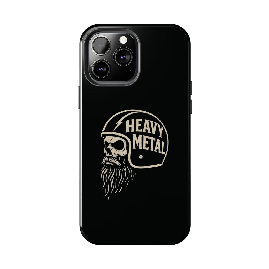 Heavy Metal Skull Tough Phone Case | Biker Helmet Skull Graphic Phone Case