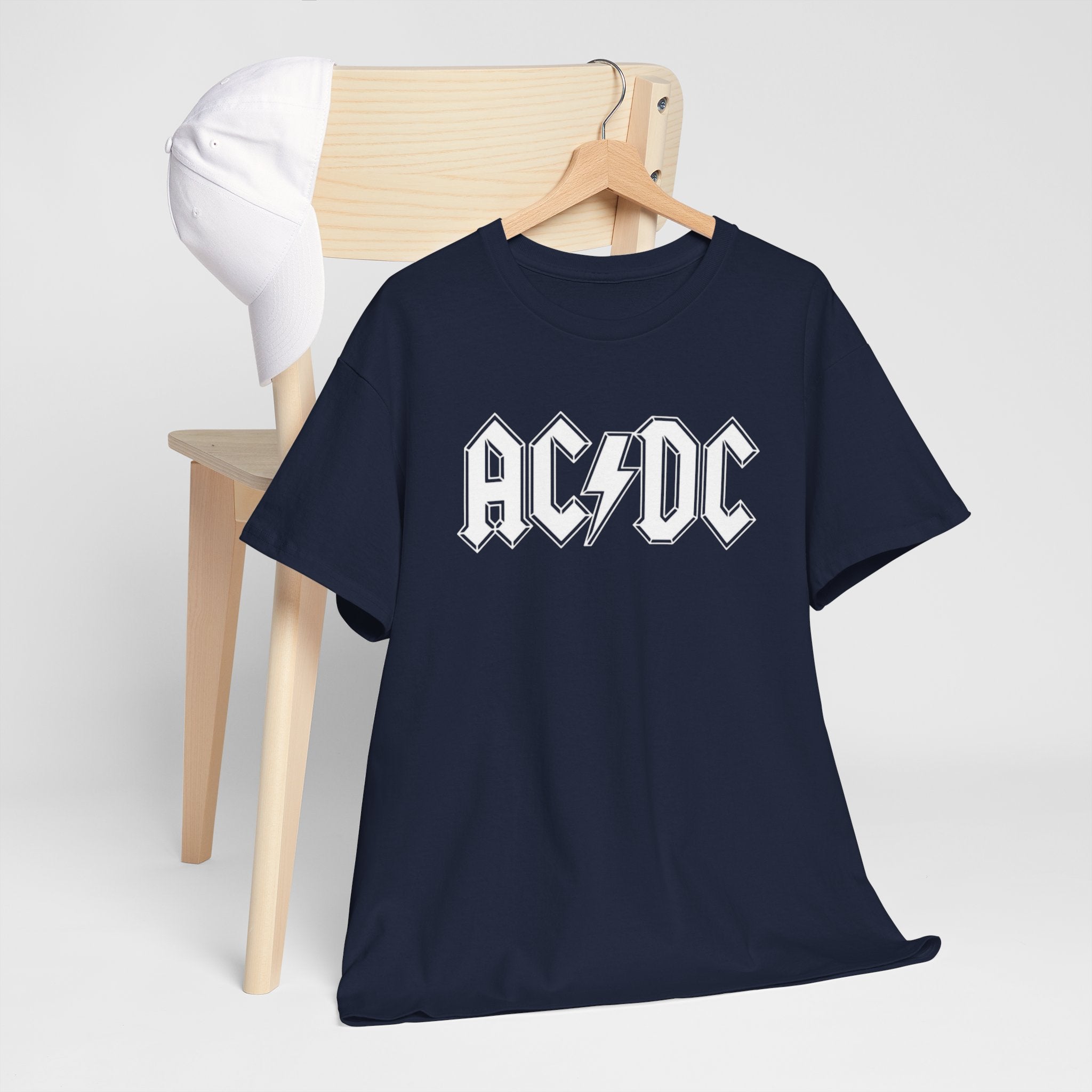 Unisex AC/DC Hard Rock band inspired with a custom batch T-Shirt (4 Colors)