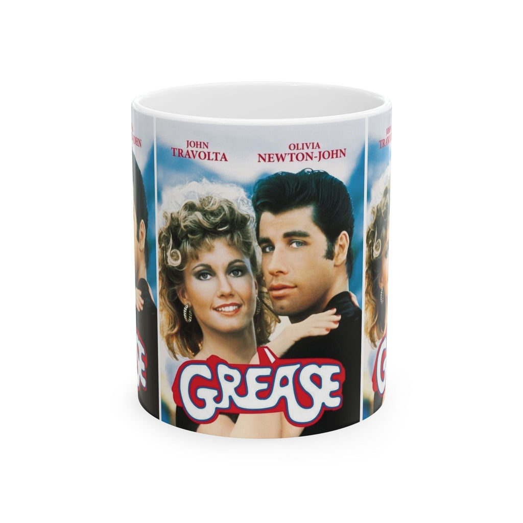 Grease Movie Retro Musical Film Inspired 11oz White Coffee Cup | Danny & Sandy Vintage Mug