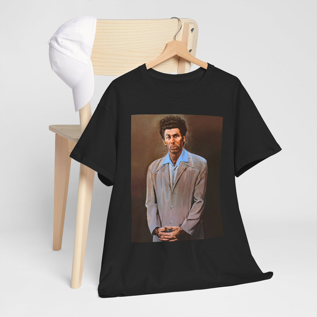 Seinfeld Cosmo Kramer the beloved character T-Shirt with his pained protrait artwork (2 Colors)