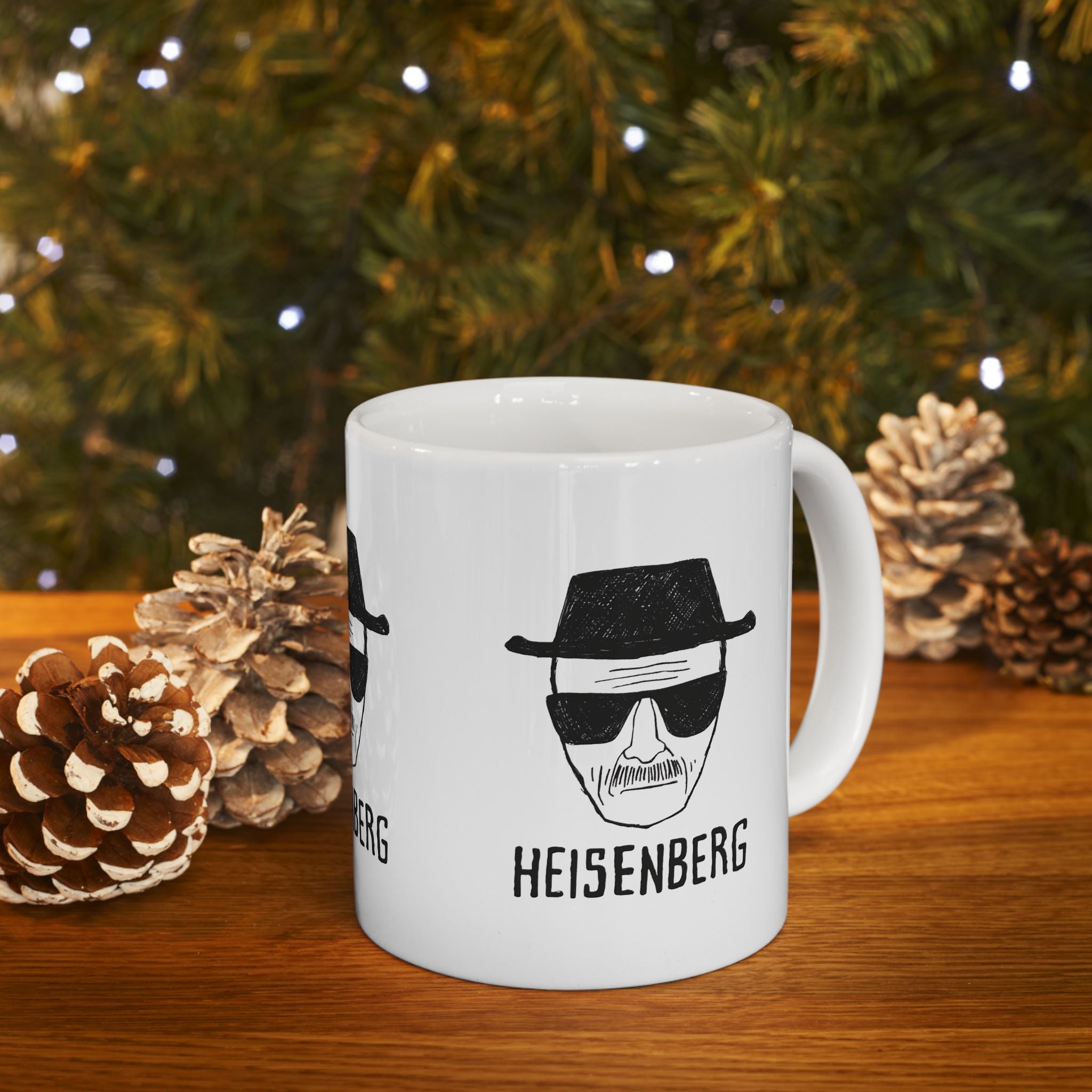 Breaking Bad Heisenberg 11oz Mug  Inspired Coffee Cup With Walter White Drawing