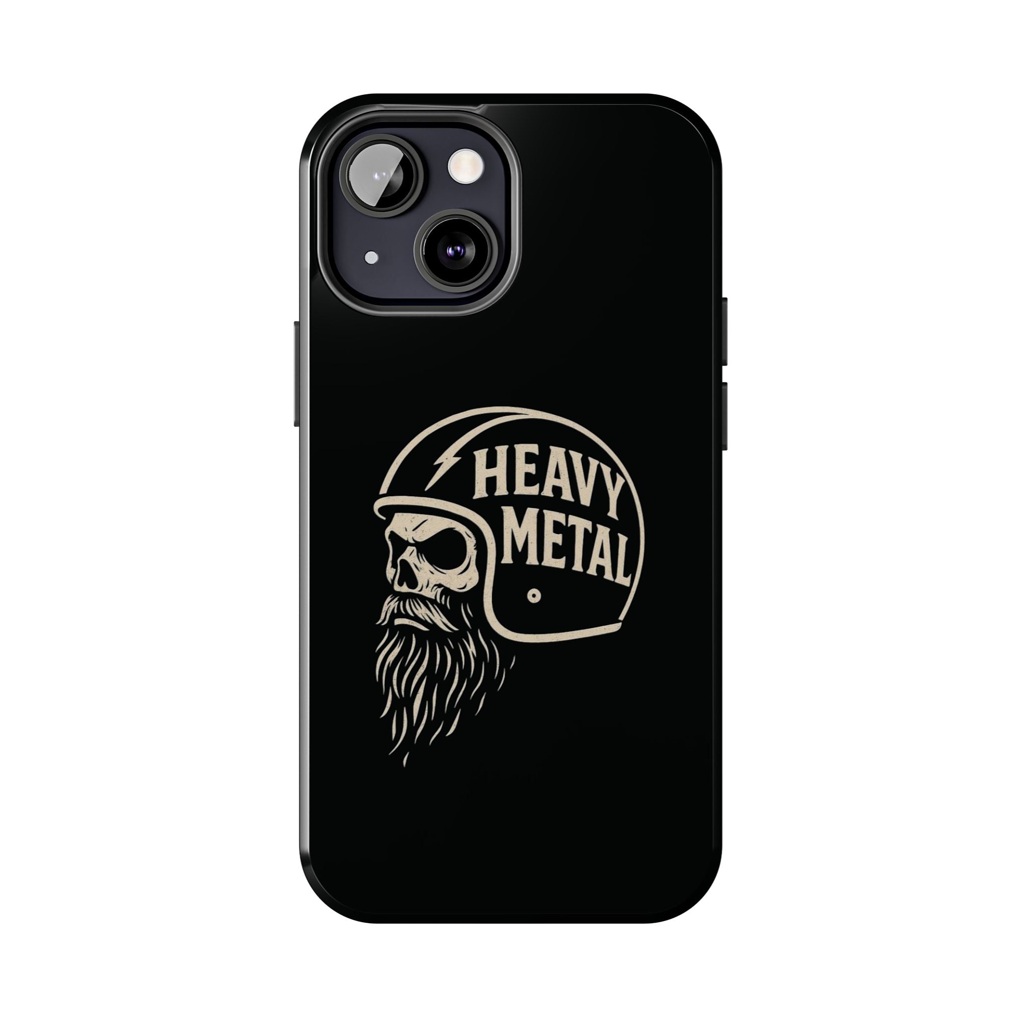 Heavy Metal Skull Tough Phone Case | Biker Helmet Skull Graphic Phone Case