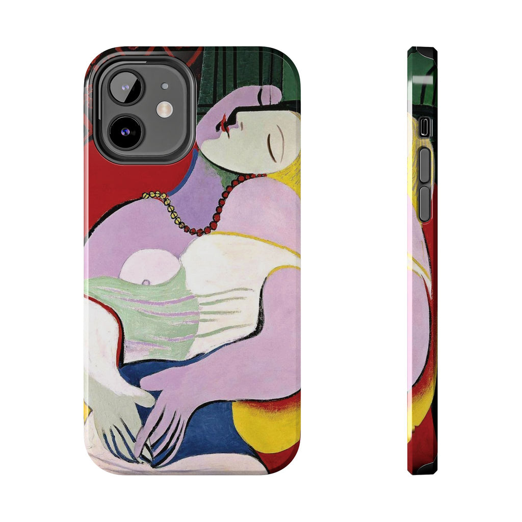 Picasso-Inspired Abstract Woman Tough Phone Case | Cubist Sleeping Woman Art Phone Case