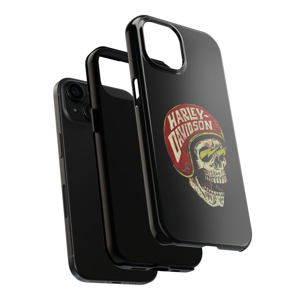 Skull Helmet Tough Phone Case | Vintage Motorcycle Biker Phone Case