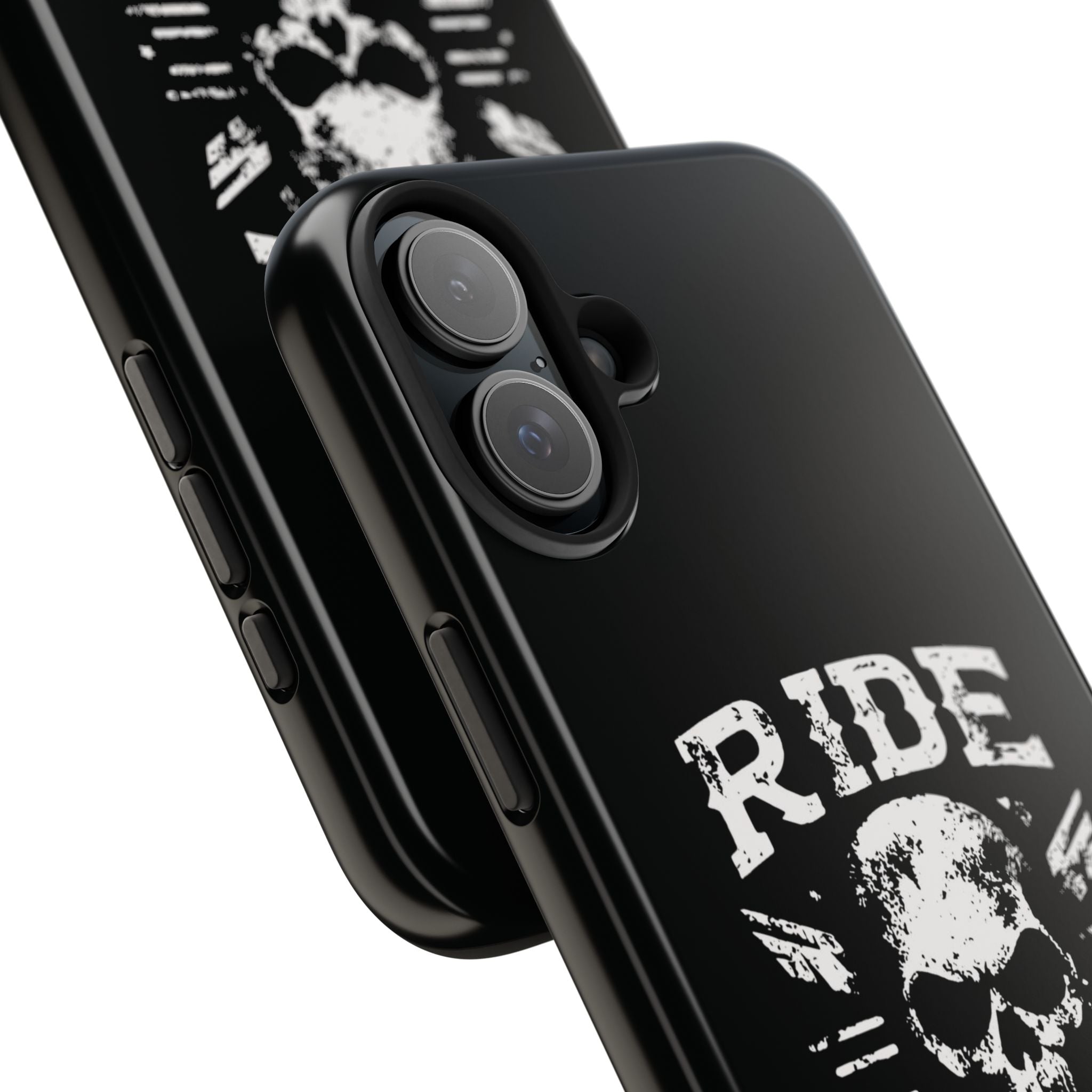 Ride or Die Skull Tough Phone Case | Biker Skull Graphic Phone Case