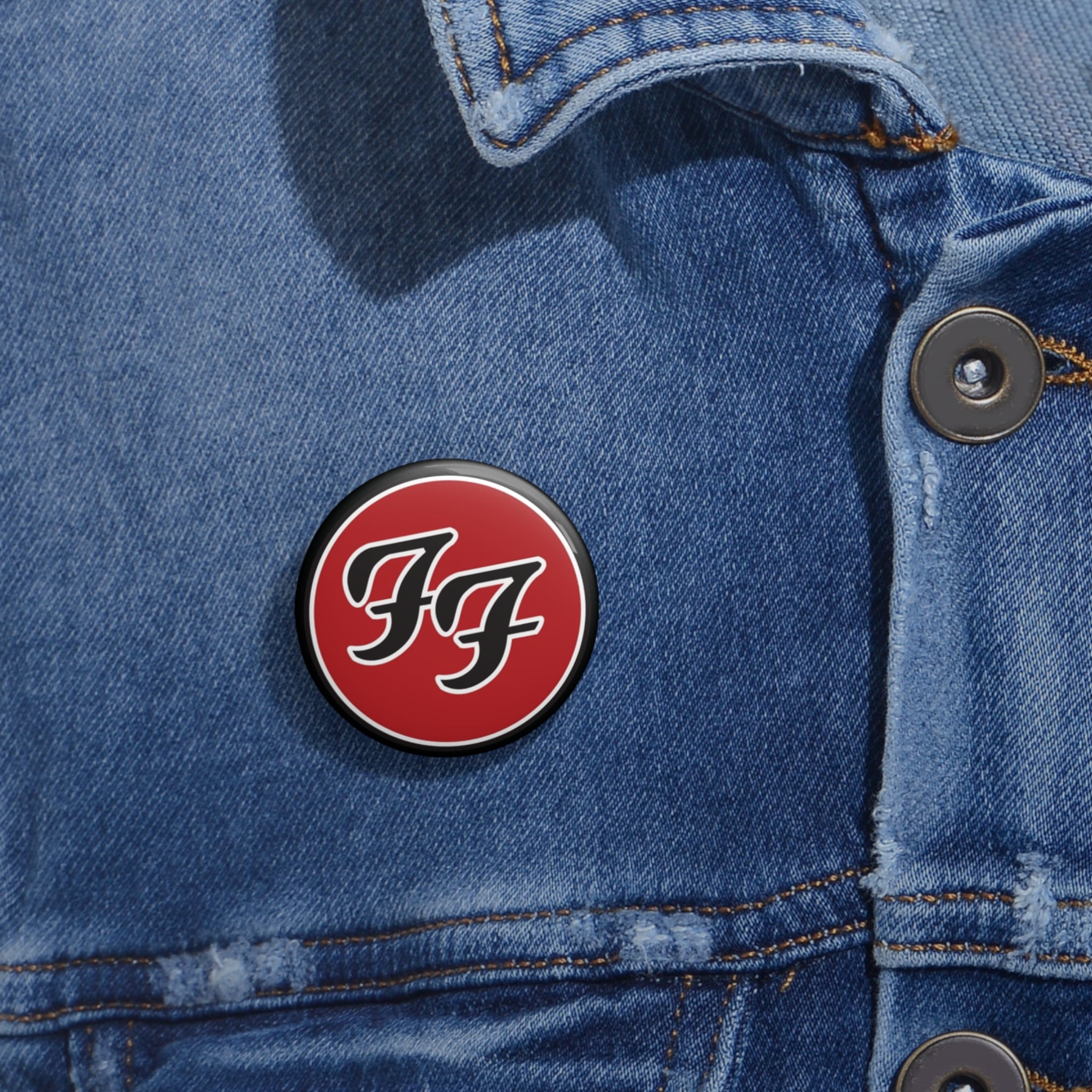 Foo Fighters American Rock Band Custom Pin Back Button (3 Sizes)