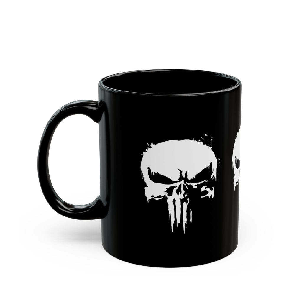 Punisher Skull 11oz Ceramic Coffee Black Mug | Gift for Comic Book Fans