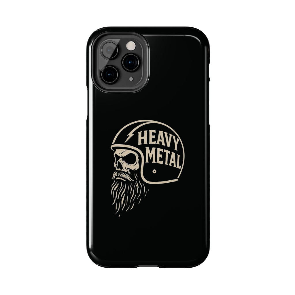 Heavy Metal Skull Tough Phone Case | Biker Helmet Skull Graphic Phone Case