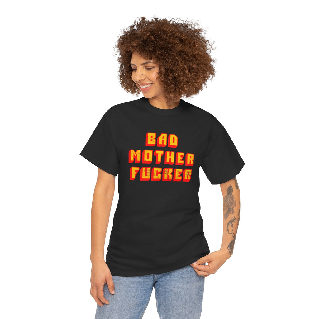 Unisex Bad Mother F*cker T-Shirt Vintage Bold Graphic Tee Edgy Streetwear Shirt