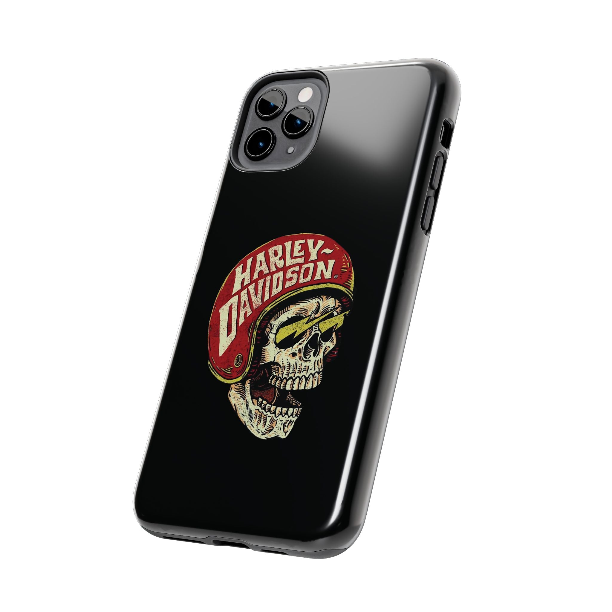 Skull Helmet Tough Phone Case | Vintage Motorcycle Biker Phone Case
