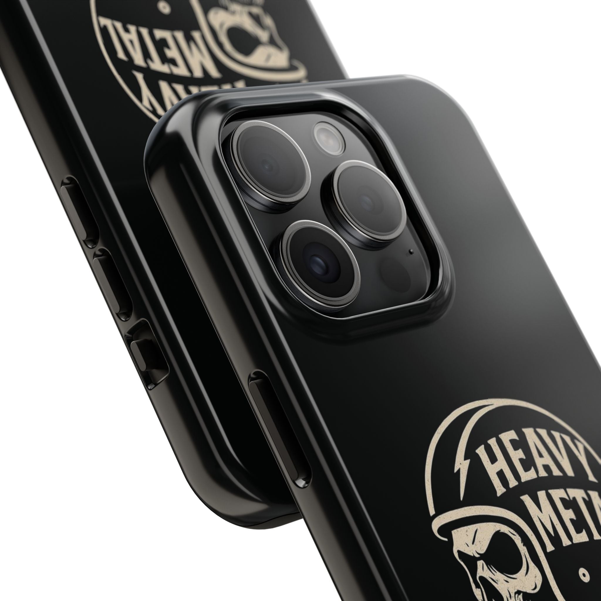 Heavy Metal Skull Tough Phone Case | Biker Helmet Skull Graphic Phone Case
