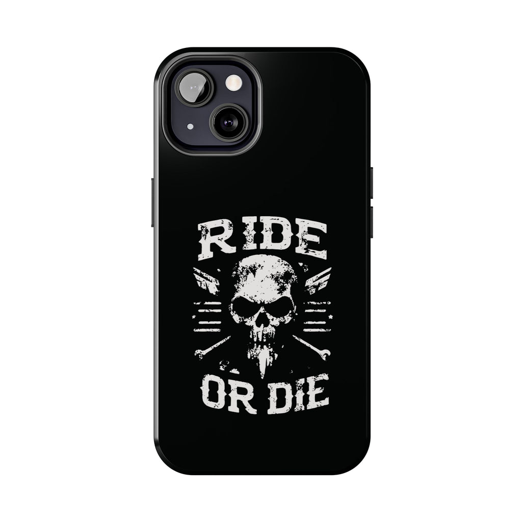 Ride or Die Skull Tough Phone Case | Biker Skull Graphic Phone Case