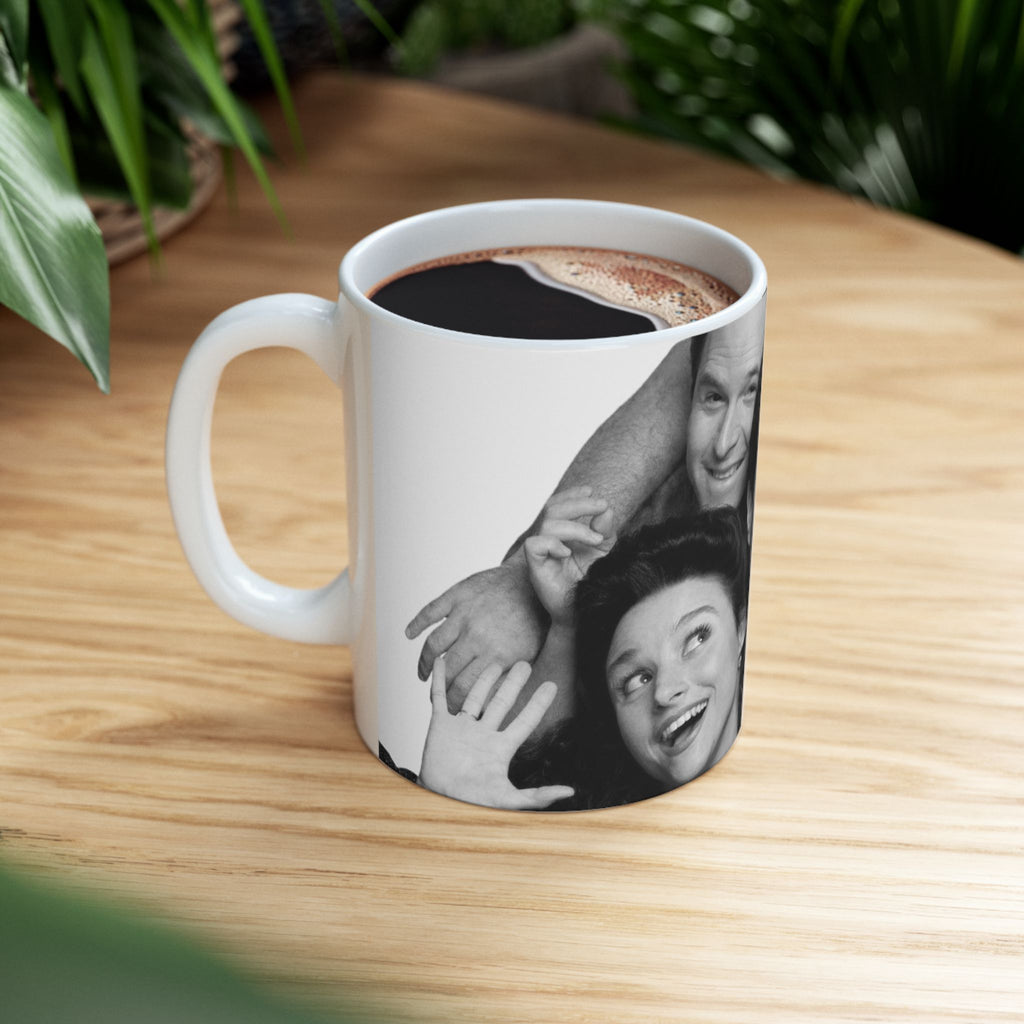 Seinfeld TV Show Cast 11oz Coffee Cup With Jerry, George, Elaine and Kramer