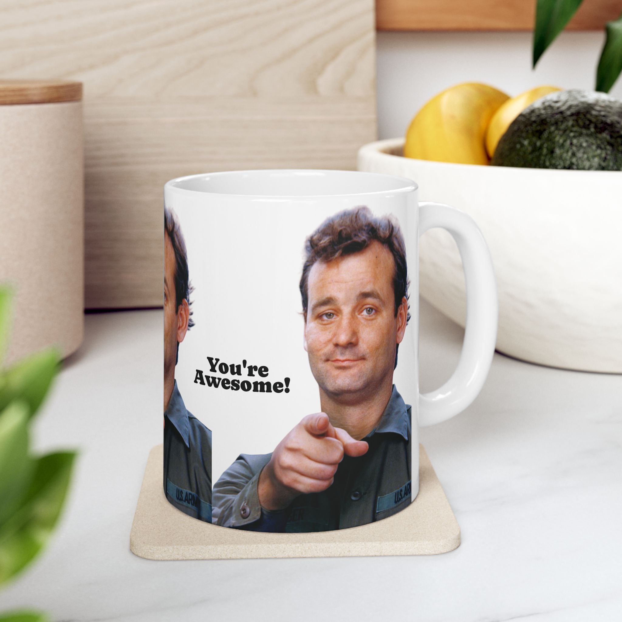 Bill Murray You are Awesome Mug 11oz Funny Retro Coffee Cup | Motivational Movie-Inspired Gift