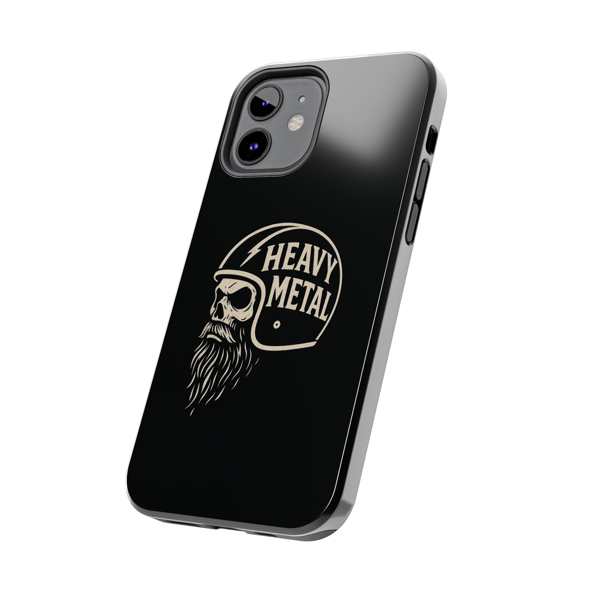 Heavy Metal Skull Tough Phone Case | Biker Helmet Skull Graphic Phone Case