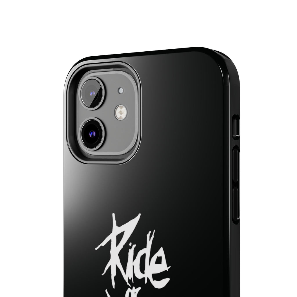 Ride or Die Skull Tough Phone Case | Edgy Script Biker Style Phone Case